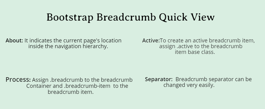 Breadcrumb With Bootstrap 4