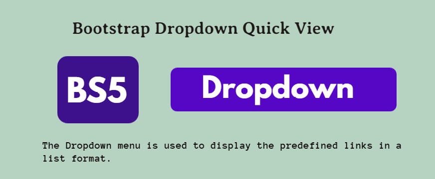 Bootstrap 5 Dropdown  Menu