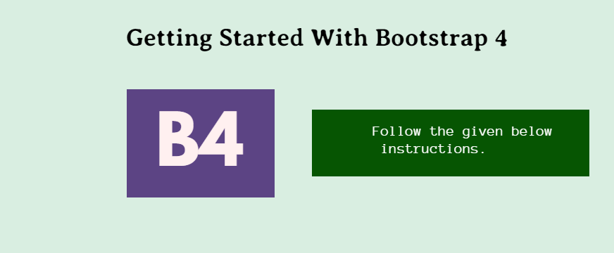 Bootstrap 4 Get Started